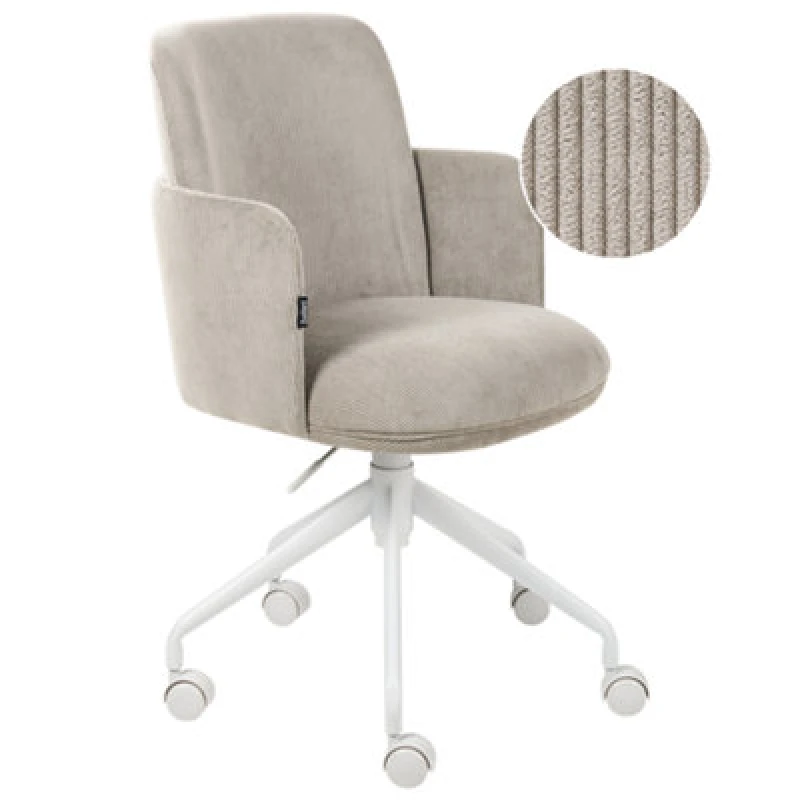 Image of Beliani Office Chair Dryden Corduroy Taupe