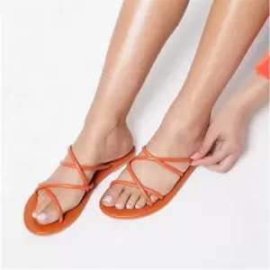 Image of I Saw It First Strappy Faux Leather Sandals - Orange