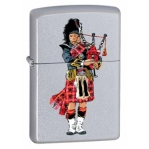 Image of Zippo Scottish Bagpiper Brushed Chrome Lighter