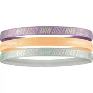 image of Nike Girls Metallic Hairbands 3 Pk 2.0 - Multi