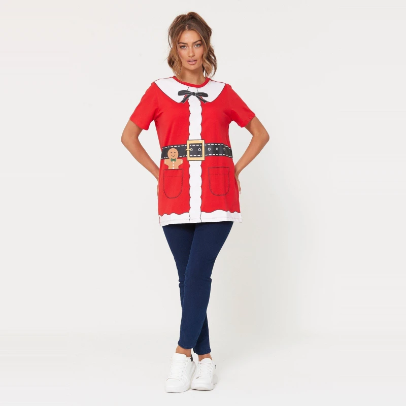 Image of Be You Mrs Claus T-Shirt - Red Red 8
