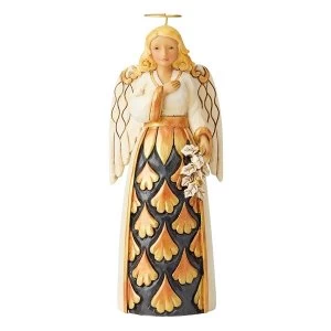 Image of Generosity Of Spirit Black and Gold Angel Figurine