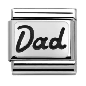 Image of Nomination CLASSIC Silvershine My Family Dad Charm 330102/33
