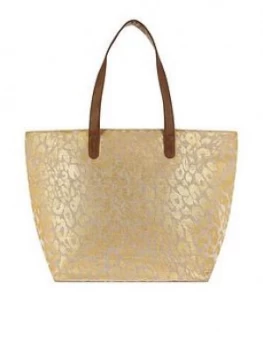 Image of Accessorize Lakshmi Print Tote - Gold