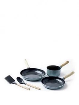 image of Greenpan Mayflower 5 Piece Ceramic Non-Stick Induction Pan Set