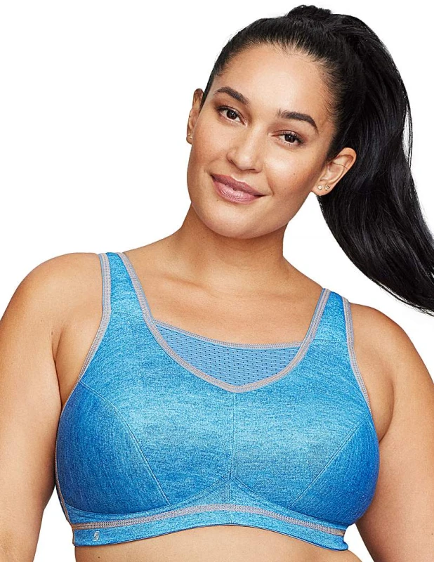 Image of Glamorise Glamorise 1067 Sport Bra Light Denim - Glamorise - Size: 42D Light Denim Female 42D VK19429
