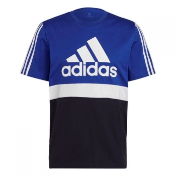 Image of adidas Essentials Colorblock T-Shirt Mens - Bold Blue / White