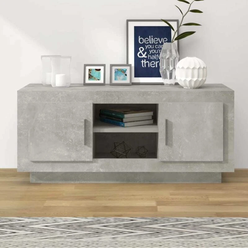 Image of VIDAXL Vidaxl - tv Cabinet Concrete Grey 102x35x45cm Engineered Wood 8720286966099