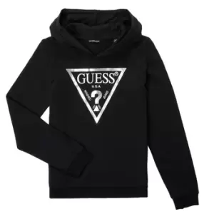 image of Guess DARA Girls Childrens Sweatshirt in Black. Sizes available:8 ans,10 ans,12 ans,14 ans,16 ans