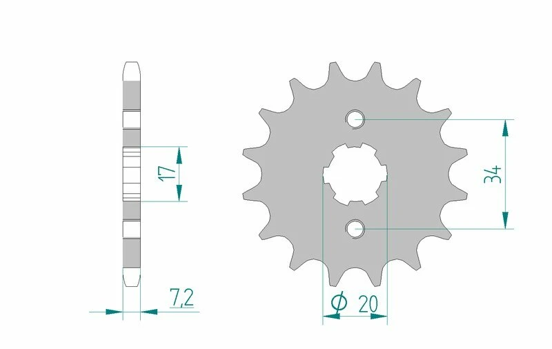 Image of AFAM 20209-16 Chain Pinion Steel Chain Pinion (5480)