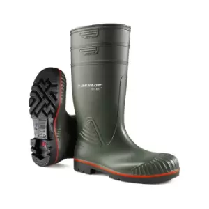 Image of Acifort heavy duty f/s Safety Wellington Boot sz 6 - Green - Green - Dunlop