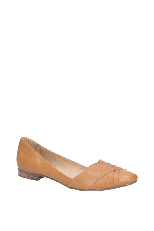 Image of Hush Puppies Womens Marley Ballerina Slip On Casual Shoes UK Size 8 (EU 41) Tan HUS225-TAN-8