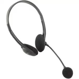 image of LogiLink HS0002 PC headset 3.5mm jack Corded, Stereo On-ear Black