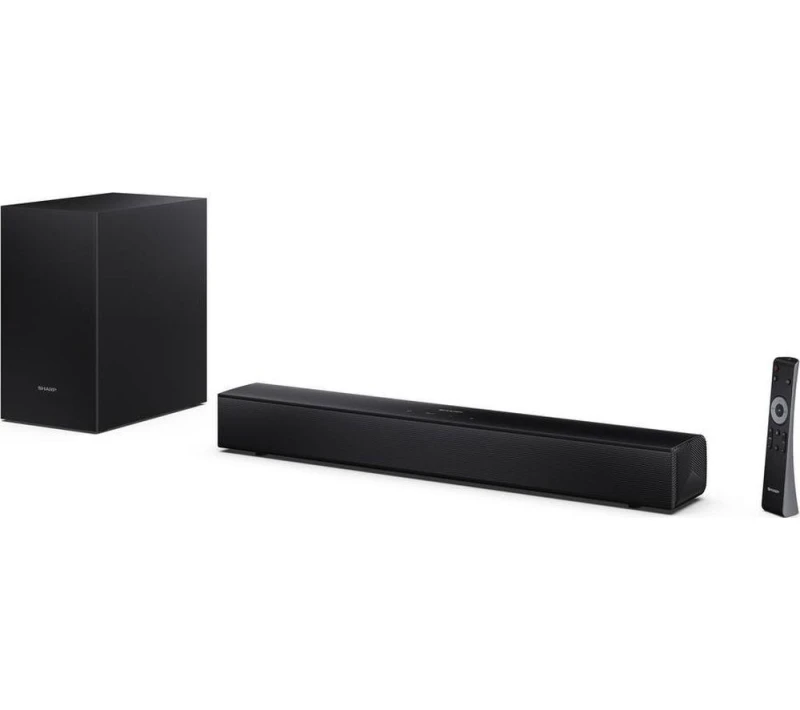 Image of Sharp HT-SBW121K 2.1 Wireless Compact Sound Bar, Black 4550556175036
