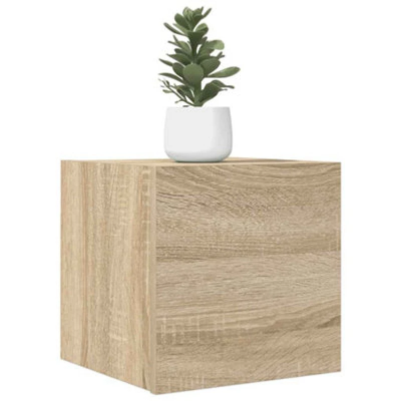 Image of Vidaxl Wall Mounted TV Cabinets 2 Pcs Sonoma Oak 30.5X30X30 Cm, Brown 804491