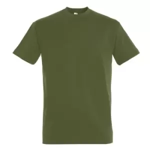 image of SOLS Mens Imperial Heavyweight Short Sleeve T-Shirt (3XL) (Dark Khaki)