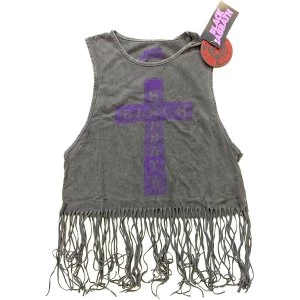 Image of Black Sabbath - Vintage Cross Womens X-Large T-Shirt - Grey