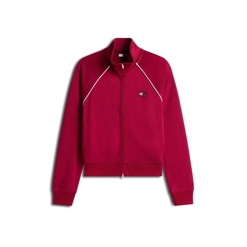 Image of Tommy Jeans Womens Badge Tracksuit Top Lavish Cerise female 8 (XS)
