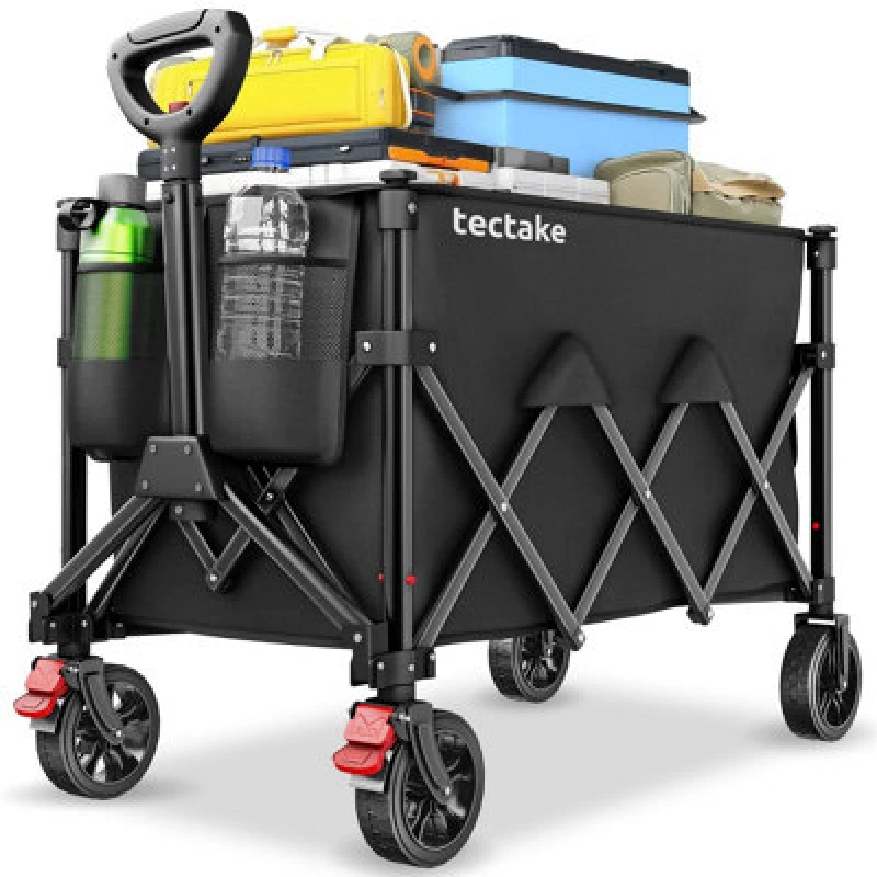 Image of tectake Folding Trolley Rollrider in Black Unisex