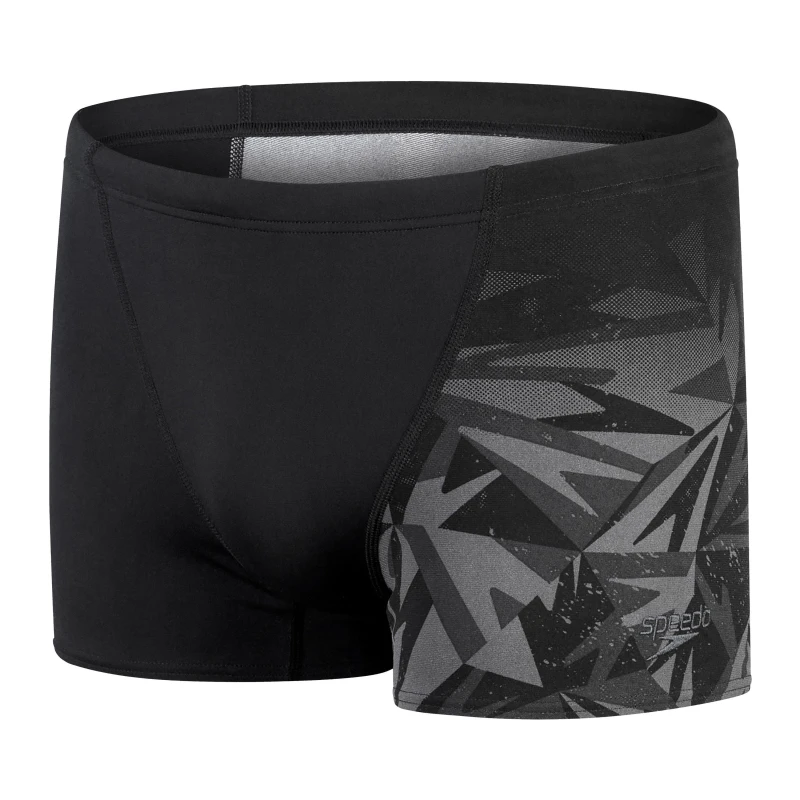 Image of Speedo All Over V-Cut Aquashort - Black XS