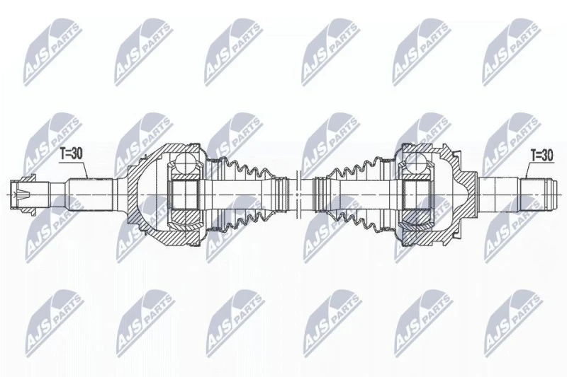 Image of NTY NPW-TY-183 Drive shaft Automatic Transmission, Rear Axle Left Drive Shaft (13)