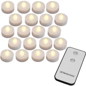 image of 20x Flickering Tea Lights Electrical Safe Candles