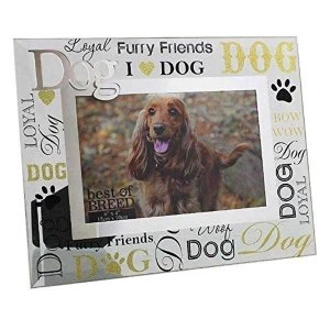 Image of 6" x 4" - Best of Breed Glass Dog Photo Frame