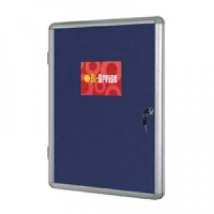Image of Bi-Office Lockable Internal Display Case 931x670mm 9xA4 Sheets Blue Fe