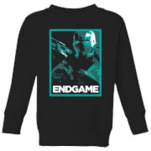 Image of Avengers Endgame War Machine Poster Kids Sweatshirt - Black - 11-12 Years