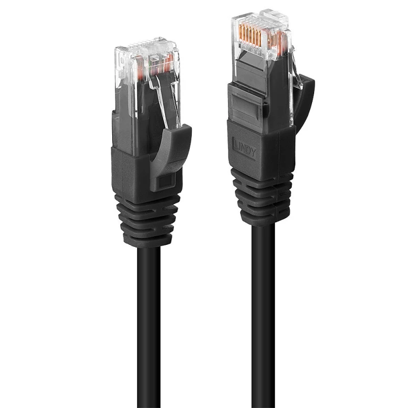 Image of Lindy 45432 networking cable Black 1m Cat6 U/UTP (UTP)