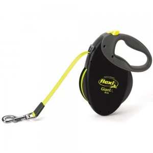 image of flexi Neon Dog Lead - Large 8m - Black / Neon 8m