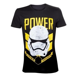Image of Star Wars VII The Force Awakens Adult Male Stormtrooper First Order Power Small T-Shirt