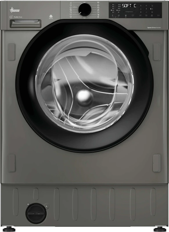 Image of Hoover H-WASH&DRY 400 Pro BH4S696M6DB9R-80 WiFi Connected Integrated 9Kg / 6Kg Washer Dryer with 1600 rpm - Anthracite, A Rated [Wash Only]