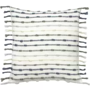Image of Dhadit Stripe Cushion Natural/Grey, Natural/Grey / 45 x 45cm / Cover Only
