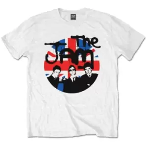 Image of The Jam - Union Jack Circle Unisex Large T-Shirt - White