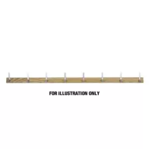 Image of Slingsby Club/Evolve Range Coat Rail Wood 2000MM Wide x 25 Deep With 10 Hooks