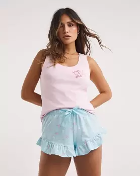Image of Boux Avenue Lemon Starfish Short PJ Set