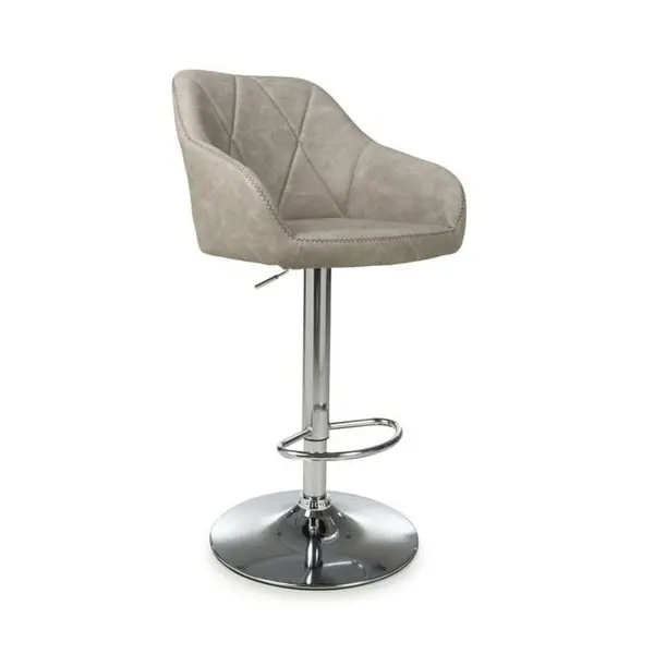 image of Shankar Serena Leather Effect Mink Bar Stool - Nude 5150114