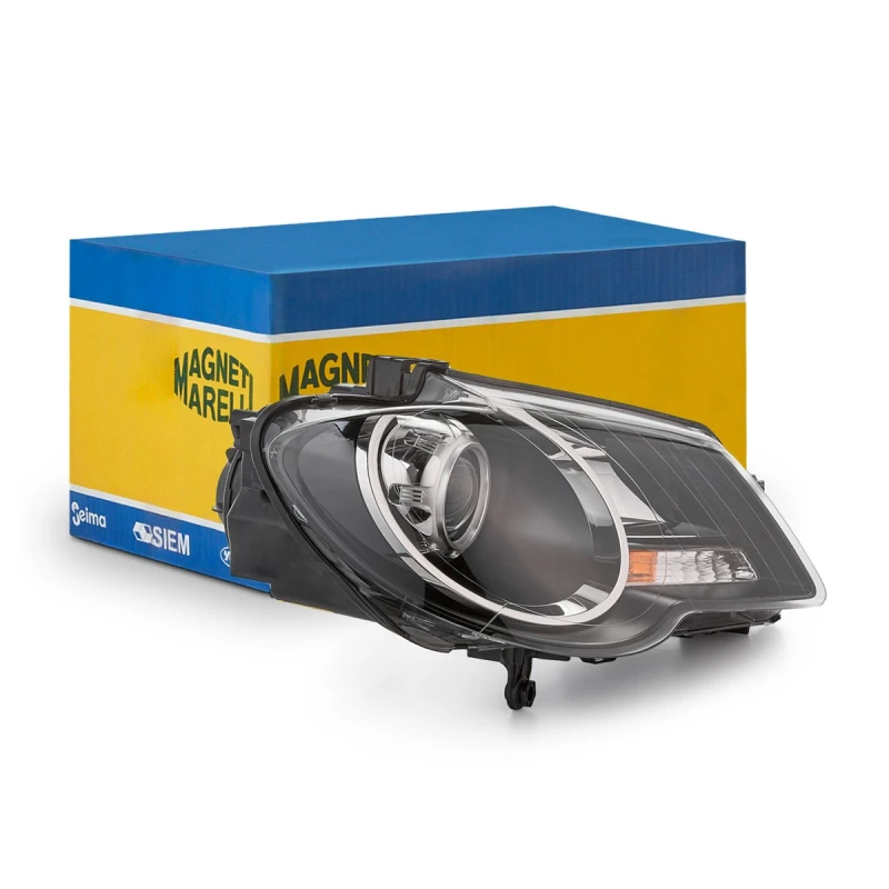 Image of MAGNETI MARELLI 711307022705 Headlights H7/H7, Right, with motor for headlamp levelling, Halogen Headlight (259)