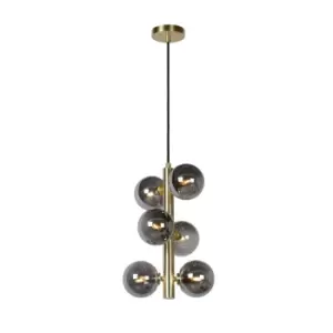 Image of Tycho Retro Pendant Light - Ø25.5cm- 6xG9 - Matt Gold, Brass