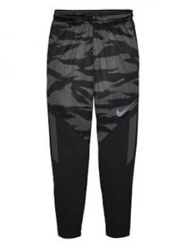 Image of Boys, Nike Junior Therma Shield Strike Camo Pants - Black, Size L