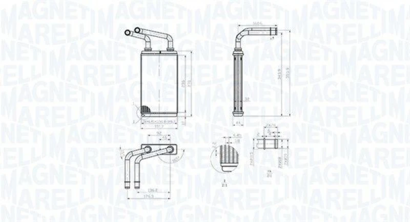 Image of MAGNETI MARELLI Heater matrix MAGNETI MARELLI 350218483000
