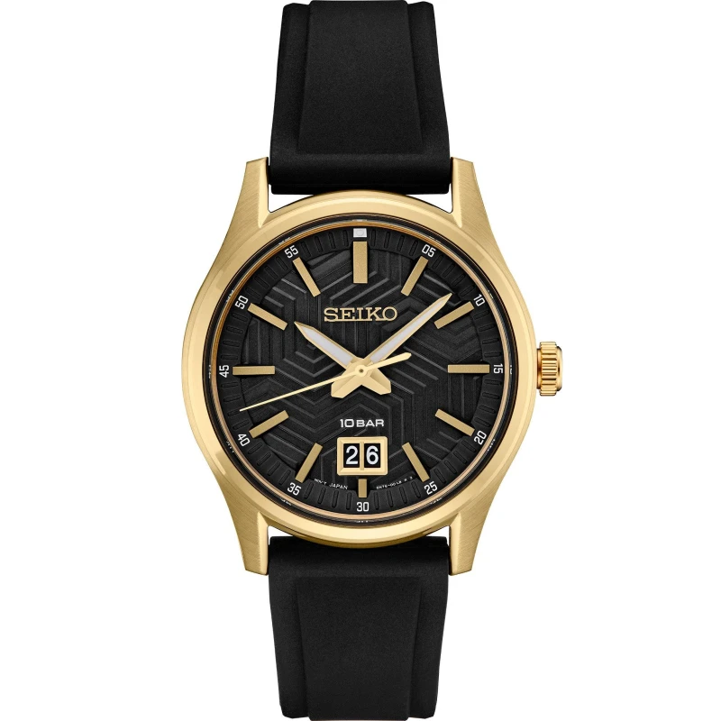 Image of Seiko Mens SUR560P1 40mm Quartz Watch in Black Male One Size