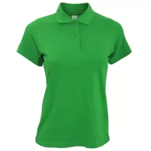 image of B&C Safran Pure Ladies Short Sleeve Polo Shirt (XL) (Kelly Green)