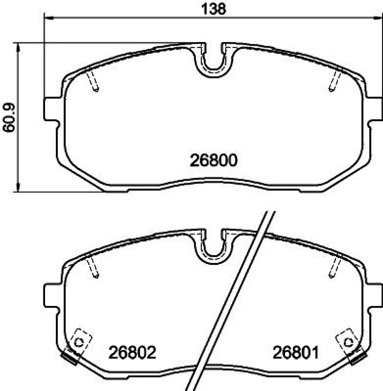 Image of Brake pad set TEXTAR 2680001