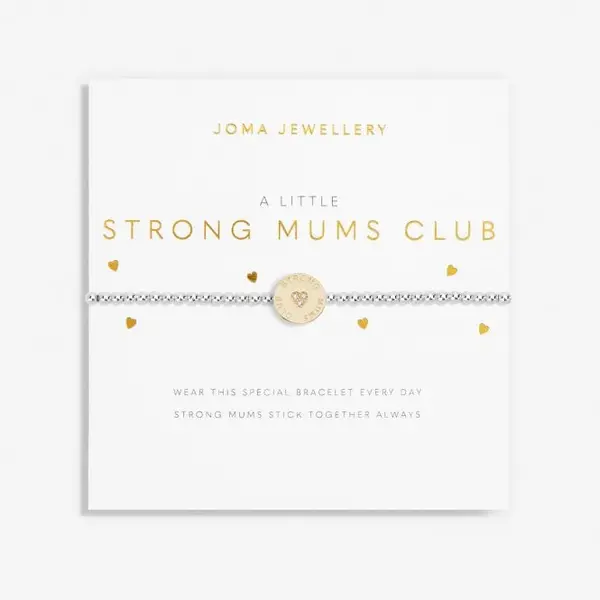 Image of A Little Strong Mums Club Silver Gold Plated 17.5cm Bracelet 7009