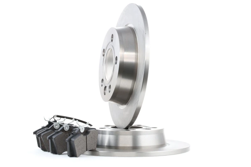 Image of RIDEX 3405B0038 Brake disc and pads set Rear Axle, Brake Disc Type: Solid Brake Set,disc brakes (3405)