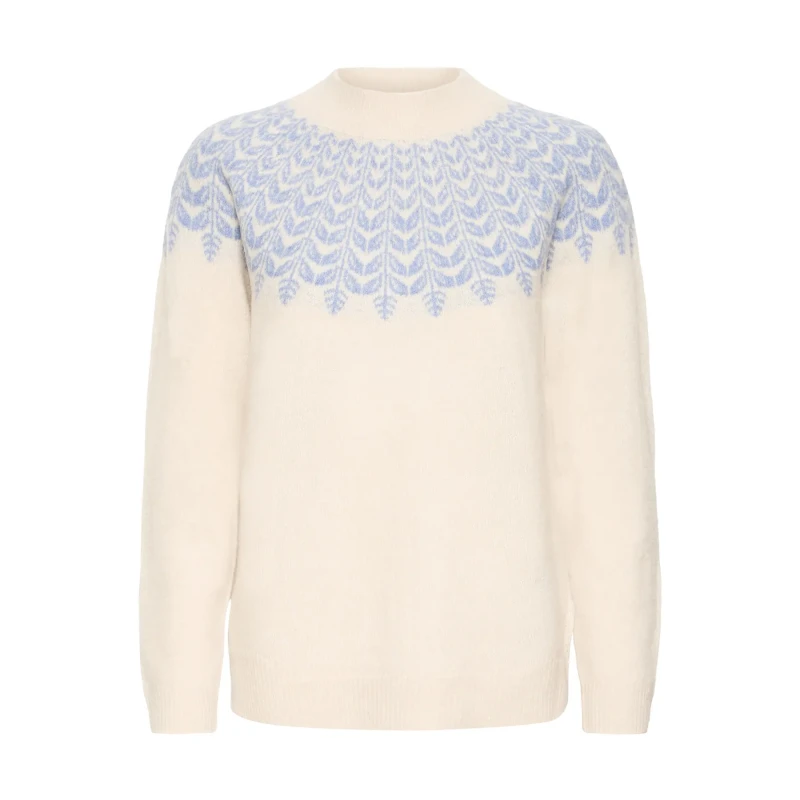 Image of fransa Womens round neck sweater fransa Isabella 5 Beige Female XS