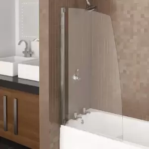 Image of Aqualux Aqua 4 Sail Bath Screen 1375mm H x 770mm W - 4mm Glass