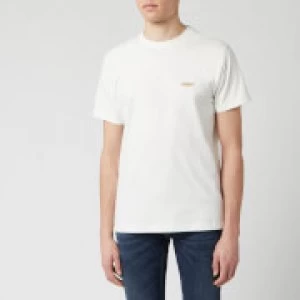 Image of Nudie Jeans Mens Daniel Logo T-Shirt - Off White - L